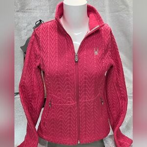Women's "Spyder Sweater Jacket" - Pink